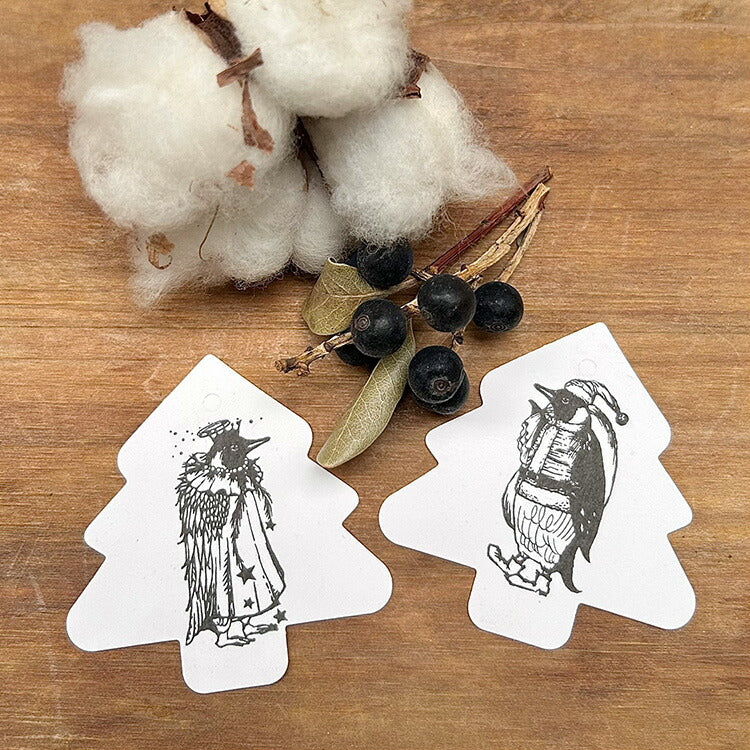 Kinotorico キノトリコ スタンプ ペンギン angel penguin ペンギン天使 santa penguin ペンギンサンタ クリスマス サンタクロース エンジェル X'mas xmas ペンギン 動物 はんこ かわいい レトロ クラシック 洋書 ギフト 手帳