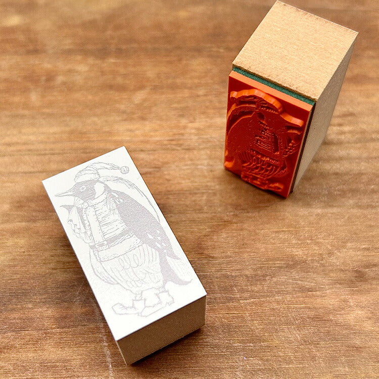 Kinotorico キノトリコ スタンプ ペンギン angel penguin ペンギン天使 santa penguin ペンギンサンタ クリスマス サンタクロース エンジェル X'mas xmas ペンギン 動物 はんこ かわいい レトロ クラシック 洋書 ギフト 手帳