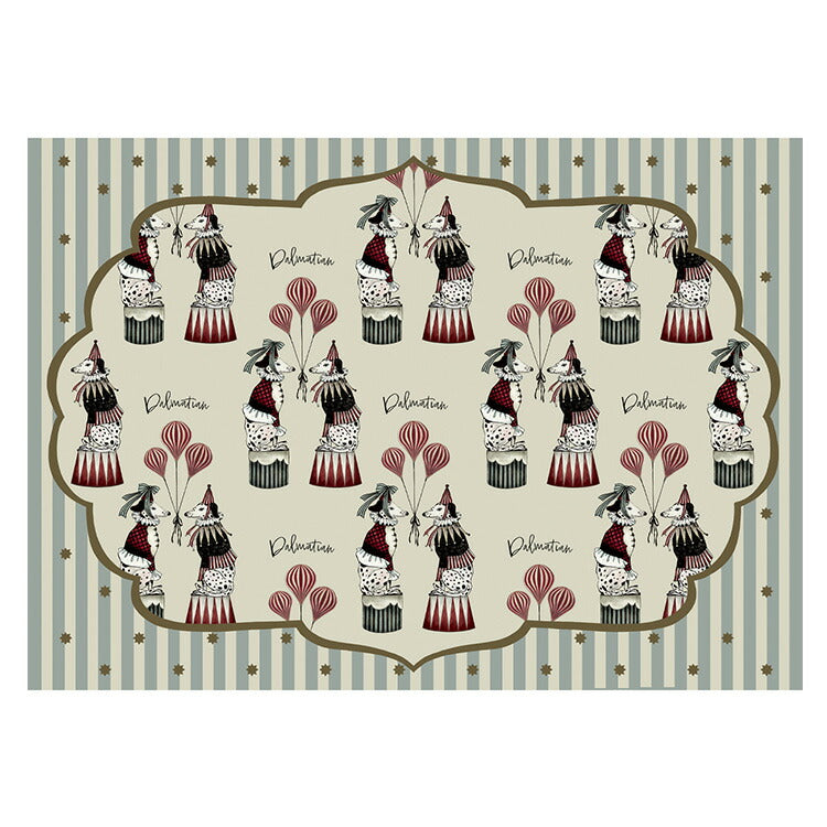 키노토리코 디자인 용지 A4사이즈 6장 토끼 펭귄 달마시안