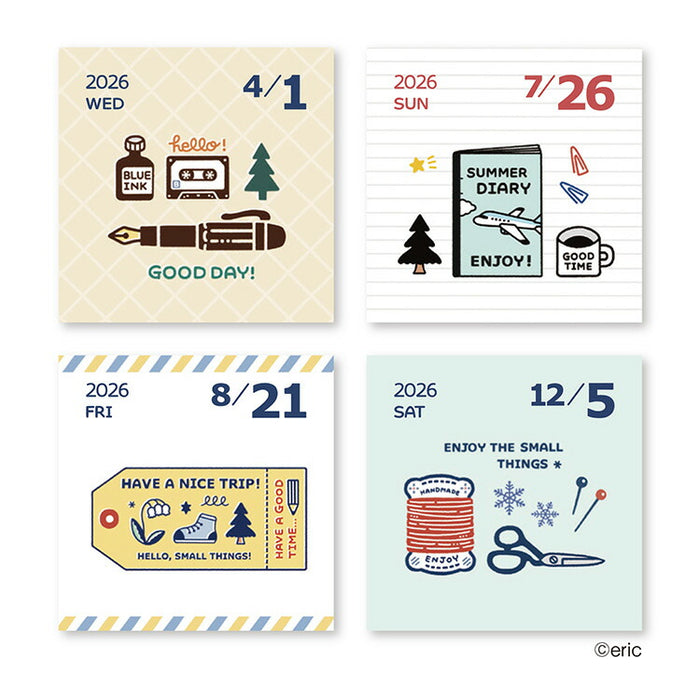 日めくりカレンダー 2026 エリック eric カラー color 紙スタンド付き
