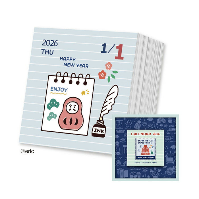 日めくりカレンダー 日めくりカレンダー 2026 エリック eric カラー color 紙スタンド付き
