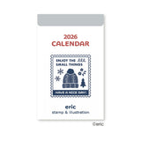 日めくりカレンダー 2026 エリック eric 紙スタンド付き ボックス入り 卓上 ミニサイズ ギフト SANBY サンビー 日めくり カレンダー 毎日 デザイナーズ かわいい おしゃれ NK-4400