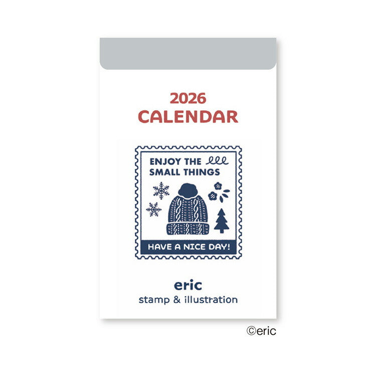 日めくりカレンダー 2026 エリック eric 紙スタンド付き ボックス入り 卓上 ミニサイズ ギフト SANBY サンビー 日めくり カレンダー 毎日 デザイナーズ かわいい おしゃれ NK-4400