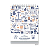 卓上カレンダー 2026 エリック eric Wリング製本 ギフト SANBY サンビー 卓上 カレンダー 月間 デザイナーズ デスク かわいい おしゃれ NK4200