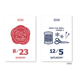 ミニミニ日めくりカレンダー 2026 エリック eric 日めくり ミニサイズ カレンダー SANBY サンビー デザイナーズ かわいい おしゃれ NK4430