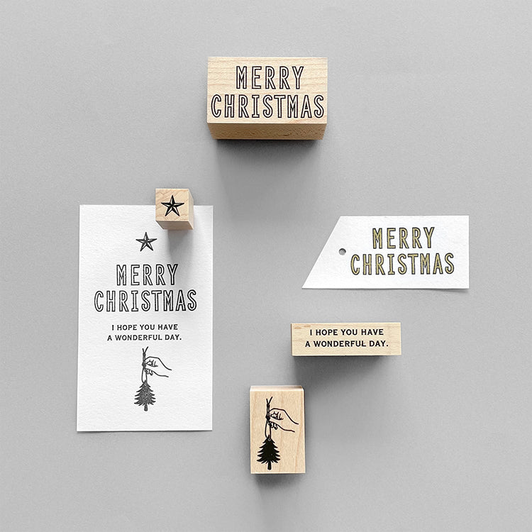 KNOOPWORKS スタンプ ヒイラギ HOLLY もみの木 MERRY CHRISTMAS