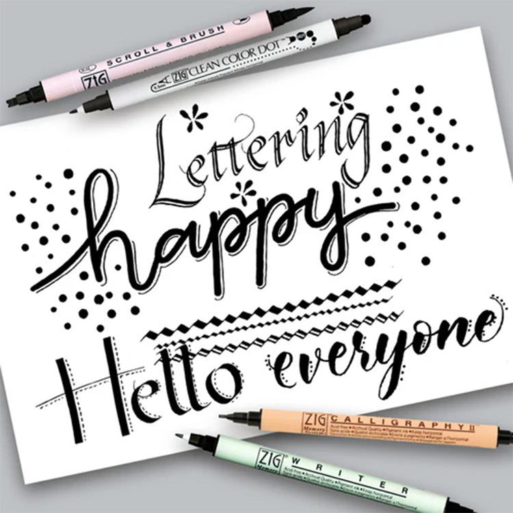 KURETAKE ZIG Twin Black Marker Set 4-Piece Set Black MSTC/4VBK