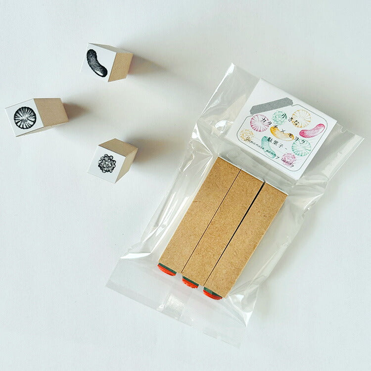 オスコラボ OSCOLABO スタンプ 小さなカタチ×モヨウ 波の落とし物 駄菓子 3個入り 海 夏 貝殻 ヒトデ 潮が運んだ手紙 金平糖 ゼリービーンズ 和風 ミニ 小さい はんこ 手帳 かわいい