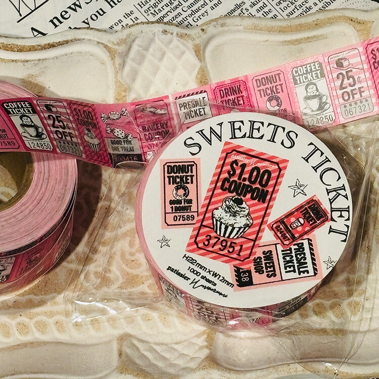 パティシエハリネズミ ラベラー シール 1000枚 ロールタイプ 永遠にゴロンゴロンパンダ スイーツチケット CAKE MAKING ケーキ ハリネズミ カットシール ロールシール かわいい おしゃれ