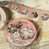 パティシエハリネズミ ラベラー シール 500枚 正方形 YERROW POSTAGE STAMP 切手柄 スイーツコレクション お菓子 ハリネズミ カットシール ロールシール かわいい おしゃれ