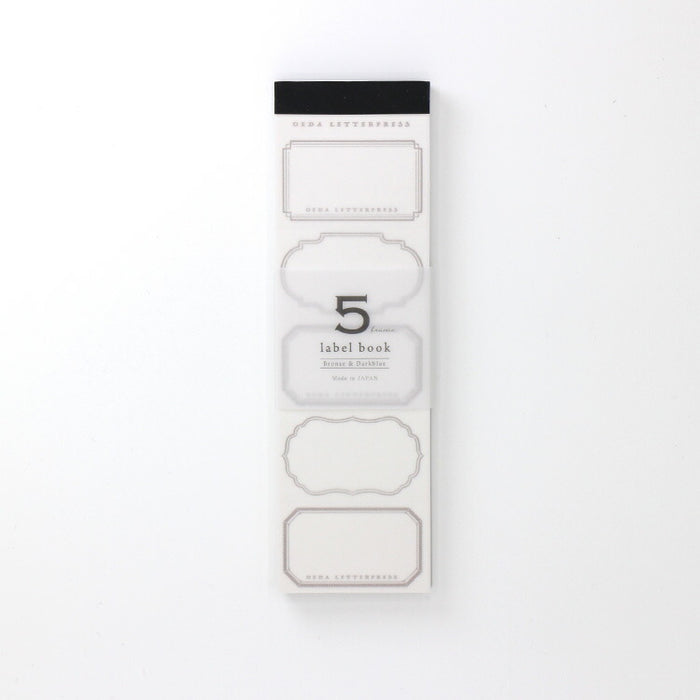 大枝活版室 OEDA LETTERPRESS 5 frame label book ラベルブック Bronze