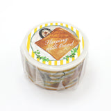 パティシエハリネズミ マスキングテープ 24mm幅 プレゼントリボン Present Ribbon Sleeping with bread 食パンで眠る 文具男子tasu_marlyコラボ かわいい おしゃれ カモ井加工紙