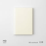 MDノート MD PRODUCT 文庫サイズ リニューアル 無罫 横罫 方眼罫 ドット方眼 A6相当 小説サイズ 持ち運び 携帯用 素朴 クリーム色 無地 罫線 読書ノート 日記帳 手帳 レシピ MDプロダクト