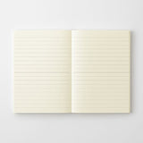 MDノート MD PRODUCT 文庫サイズ リニューアル 無罫 横罫 方眼罫 ドット方眼 A6相当 小説サイズ 持ち運び 携帯用 素朴 クリーム色 無地 罫線 読書ノート 日記帳 手帳 レシピ MDプロダクト