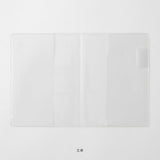 MDノート MD PRODUCT 透明カバー ペンホルダー付き A7 文庫 新書 A5 A5スクエア 1日1ページ A4変形判 PVC製 クリア クリアー スケルトン 汚れ防止 無色 MDプロダクト