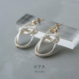 hare mizuhiki Knot earrings Mizuhiki band