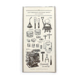 오지 활판실 OEDA LETTERPRESS sticker sheet LETTERPRESS Black