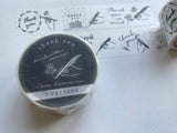 大枝活版室 OEDA LETTERPRESS Masking tape マスキングテープ thank you Handwritten 8frame ありがとう フレーム 手書き 20mm 25mm テープ マステ