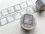 大枝活版室 OEDA LETTERPRESS Masking tape マスキングテープ Mellow darkblue brown 25mm テープ マステ