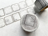 大枝活版室 OEDA LETTERPRESS Masking tape マスキングテープ Mellow darkblue brown 25mm テープ マステ