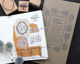 OEDA LETTERPRESS Cuaderno de 5 hojas Corcho Azul Oscuro