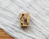 大枝活版室 OEDA LETTERPRESS Stamp スタンプ LETTERPRESS girl テキンのお仕事 空想の時間 はんこ ラバースタンプ