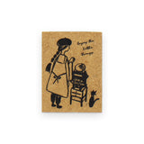 큰 가지 활판실 OEDA LETTERPRESS Stamp LETTERPRESS girl 테킨의 일 공상 시간