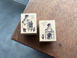 大枝活版室 OEDA LETTERPRESS Stamp スタンプ LETTERPRESS girl テキンのお仕事 空想の時間 はんこ ラバースタンプ