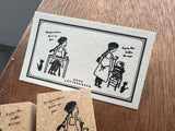 大枝活版室 OEDA LETTERPRESS Stamp スタンプ LETTERPRESS girl テキンのお仕事 空想の時間 はんこ ラバースタンプ