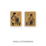 大枝活版室 OEDA LETTERPRESS Stamp スタンプ LETTERPRESS girl テキンのお仕事 空想の時間 はんこ ラバースタンプ