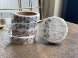 大枝活版室 OEDA LETTERPRESS Masking tape マスキングテープ Bloom Black Red Blue black Yellow 10mm テープ マステ