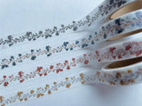 大枝活版室 OEDA LETTERPRESS Masking tape マスキングテープ Bloom Black Red Blue black Yellow 10mm テープ マステ