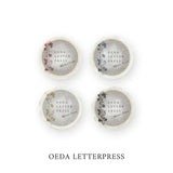 大枝活版室 OEDA LETTERPRESS Masking tape マスキングテープ Bloom Black Red Blue black Yellow 10mm テープ マステ