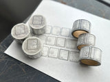 大枝活版室 OEDA LETTERPRESS Masking tape マスキングテープ Mellow darkblue brown 25mm テープ マステ