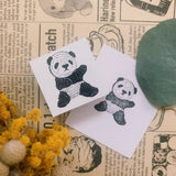 パティシエハリネズミ スタンプ 30×30mm ハリネズミのハリー 上半身 パンダのコロロ 寝転び 切り株 傘 クッキー缶 うさぎのモカ 角っこお花 うさぎ かわいい おしゃれ