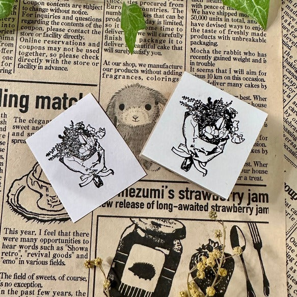 パティシエハリネズミ スタンプ 30×30mm カヌレ ころりんハリー ケーキ 足付きの台 月 太陽 マルプーのミルク ミモザのブーケ 鉛筆ハリー ハリネズミ かわいい おしゃれ