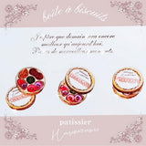 パティシエハリネズミ スタンプ 30×30mm チョコレート缶 蓋 パン焼き窯 カート ブラックベア シバ犬のそら豆ちゃん お買い物バッグ プレゼントの箱 クマ 柴犬 ボックス かわいい おしゃれ