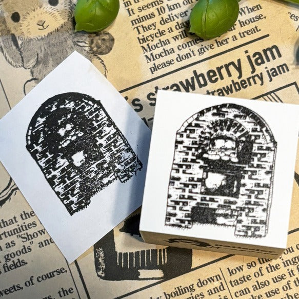 パティシエハリネズミ スタンプ 30×30mm チョコレート缶 蓋 パン焼き窯 カート ブラックベア シバ犬のそら豆ちゃん お買い物バッグ プレゼントの箱 クマ 柴犬 ボックス かわいい おしゃれ