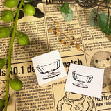 パティシエハリネズミ スタンプ 20×20mm 足つきのグラス プリン アイスクリーム ひよこのチップ ペンギンのピッピ ベリーパイ 持つコロロ カンパーニュ 食パン ホットケーキ いちごクレープ