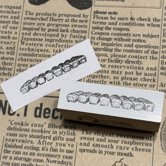 パティシエハリネズミ スタンプ 40×12mm 原っぱ ハード系のパンたち 食パンたち カットケーキ ホールケーキ アンティークタイル パン屋 パティスリー お店 かわいい おしゃれ