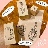 パティシエハリネズミ スタンプ 40×20mm バルーン ミモザ クリームソーダ ひまわり アイビーのつた メイソンジャー 鈴蘭 クレープの巻紙 風船 サーカス パーティ 花 かわいい おしゃれ