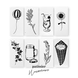 パティシエハリネズミ スタンプ 40×20mm バルーン ミモザ クリームソーダ ひまわり アイビーのつた メイソンジャー 鈴蘭 クレープの巻紙 風船 サーカス パーティ 花 かわいい おしゃれ