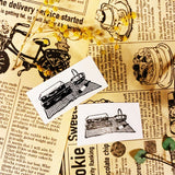 パティシエハリネズミ スタンプ 40×20mm thankyou i wish you happiness フランスパン ピクニック パントレー 平テーブル ガラスドーム ハリーの店と家 かわいい おしゃれ