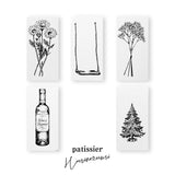 Pastry Chef Hedgehog Stamp 40 x 20mm Margaret Mini Swing Gypsophila Christmas Tree Wine