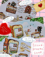 パティシエハリネズミ スタンプ 40×20mm カウンターテーブル すべり台 ケーキ箱 お店のショーケース 四角テーブル スクエアショーケース プレゼントの蓋 パティスリー かわいい おしゃれ