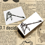 パティシエハリネズミ スタンプ 40×20mm カウンターテーブル すべり台 ケーキ箱 お店のショーケース 四角テーブル スクエアショーケース プレゼントの蓋 パティスリー かわいい おしゃれ