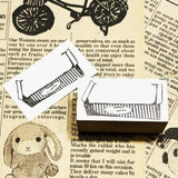 パティシエハリネズミ スタンプ 40×20mm カウンターテーブル すべり台 ケーキ箱 お店のショーケース 四角テーブル スクエアショーケース プレゼントの蓋 パティスリー かわいい おしゃれ