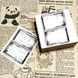 パティシエハリネズミ スタンプ 58×58mm キッチンカー レモンリース 森の出窓 トランク トランク中身 パンのパン屋さん ケーキのケーキ屋さん ディスプレイラック パンのお布団ベッド フレーム 枠