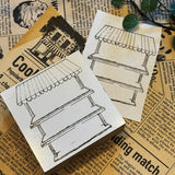 パティシエハリネズミ スタンプ 58×58mm キッチンカー レモンリース 森の出窓 トランク トランク中身 パンのパン屋さん ケーキのケーキ屋さん ディスプレイラック パンのお布団ベッド フレーム 枠