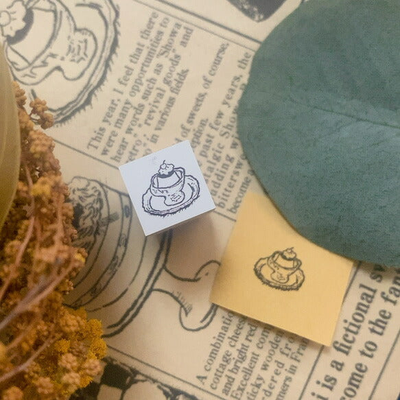 パティシエハリネズミ スタンプ 12×12mm プリン 万年筆 コック帽 リスのリッキー ジャム アンティークのお星様 ガーベラ ティーポッド コーヒーカップ カヌレ ミニ キャンディ クロワッサン